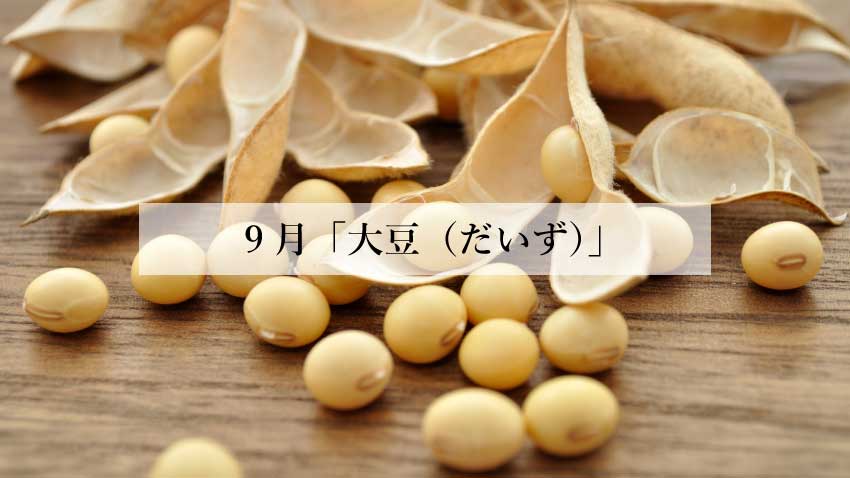 体に効く食薬ごはん 9月『大豆(だいず)』